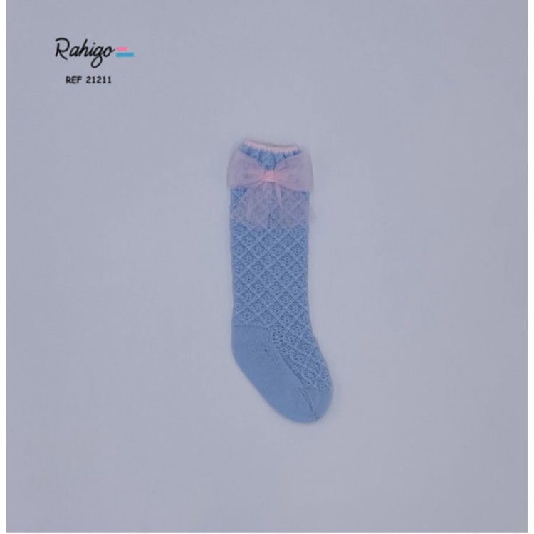 AW21 Rahigo Blue Socks with Pink Tulle 21211B