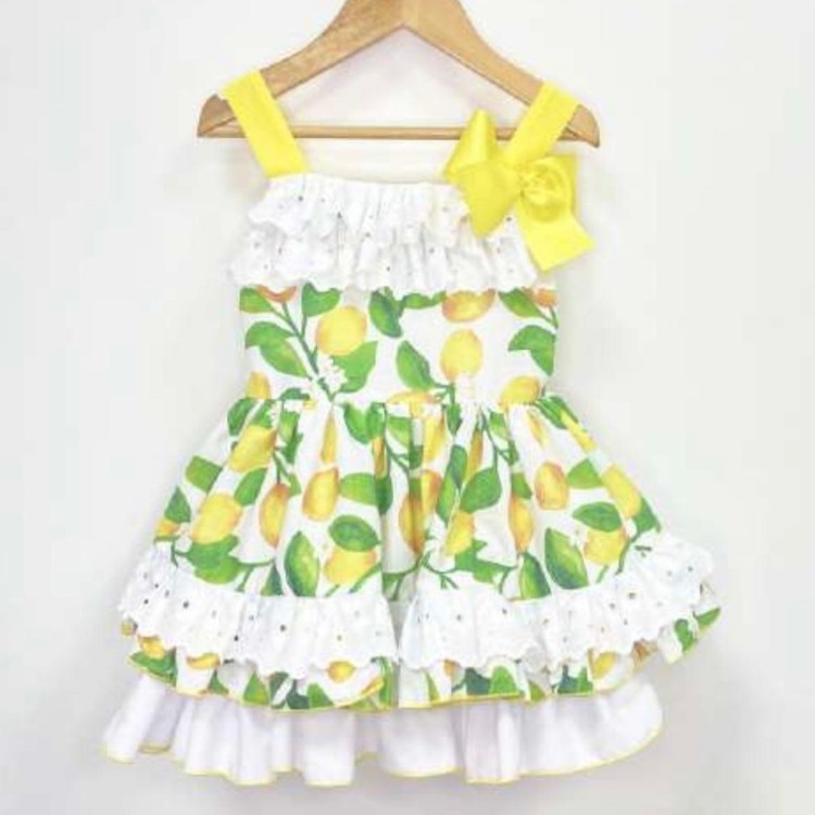 SS22Nini. Lemon Collection Puffball Dress VN001