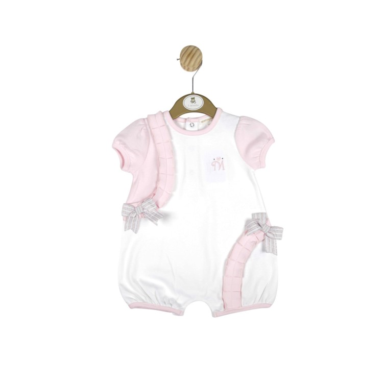 SS22 Mintini Pink and White Romper 4834
