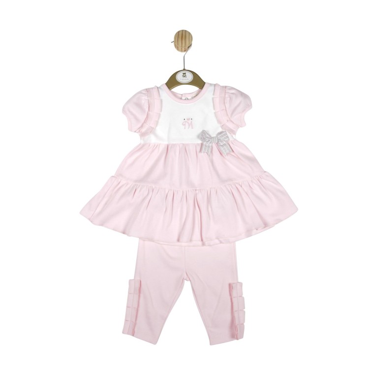 SS22 Mintini Pink Dress-and Leggings Suit. 4834