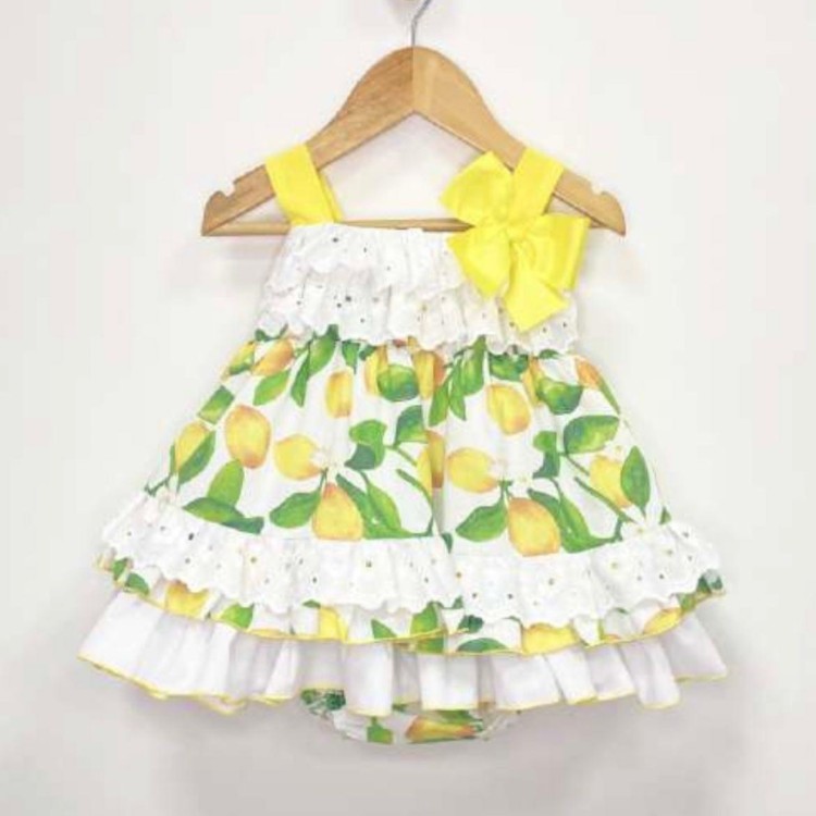 SS22 Nini Lemon Collection  Baby Dress and Pants VN002