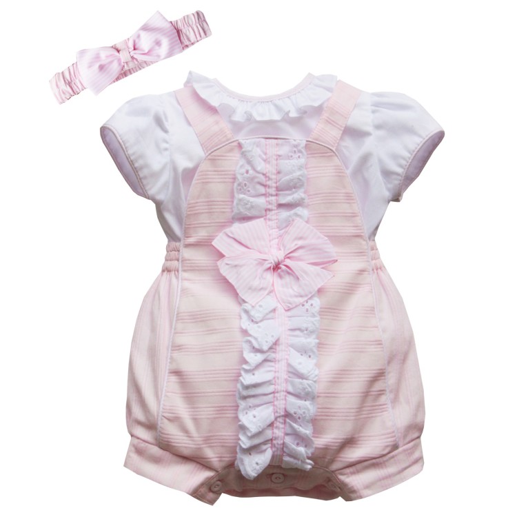 SS22 Pretty Originals Pink and White Romper Suit 02198