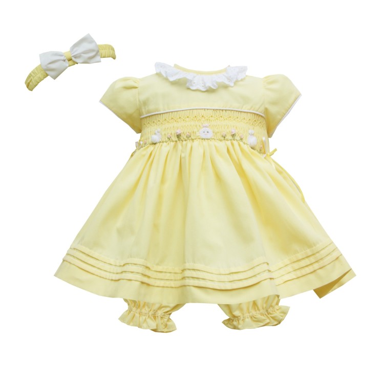 SS22 Pretty Originals Yellow Smocked Dress 02204